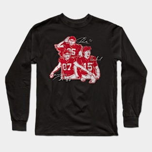 Patrick Mahomes, Travis Kelce & Chris Jones Kansas City Star Collage Long Sleeve T-Shirt